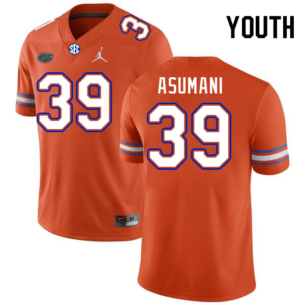 Youth #39 Peter Asumani Florida Gators College Football Jerseys Stitched-Orange - Click Image to Close
